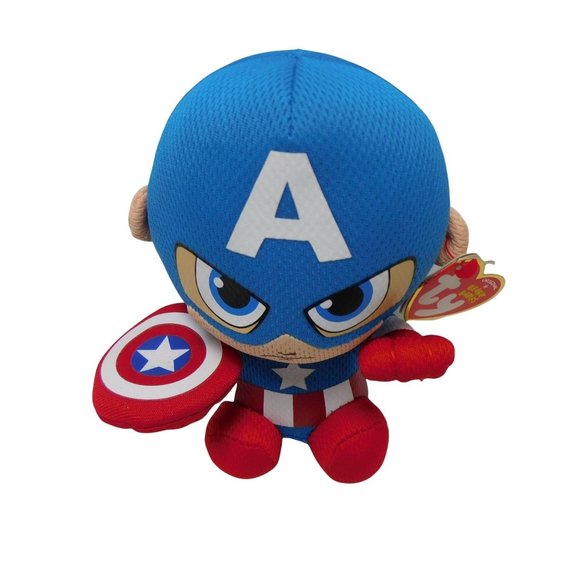TY Marvel Captain America 7" Plush 2019 Has Tag - Picture 1 of 7